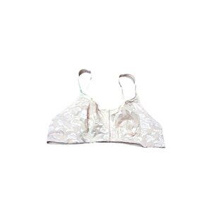 Wacoal Beige Lace Underwireless Bra Size 42D Adjustable Straps & Floral Design